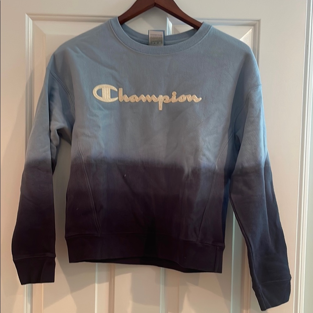 Champion Blue and Purple Crew Neck Sweaters